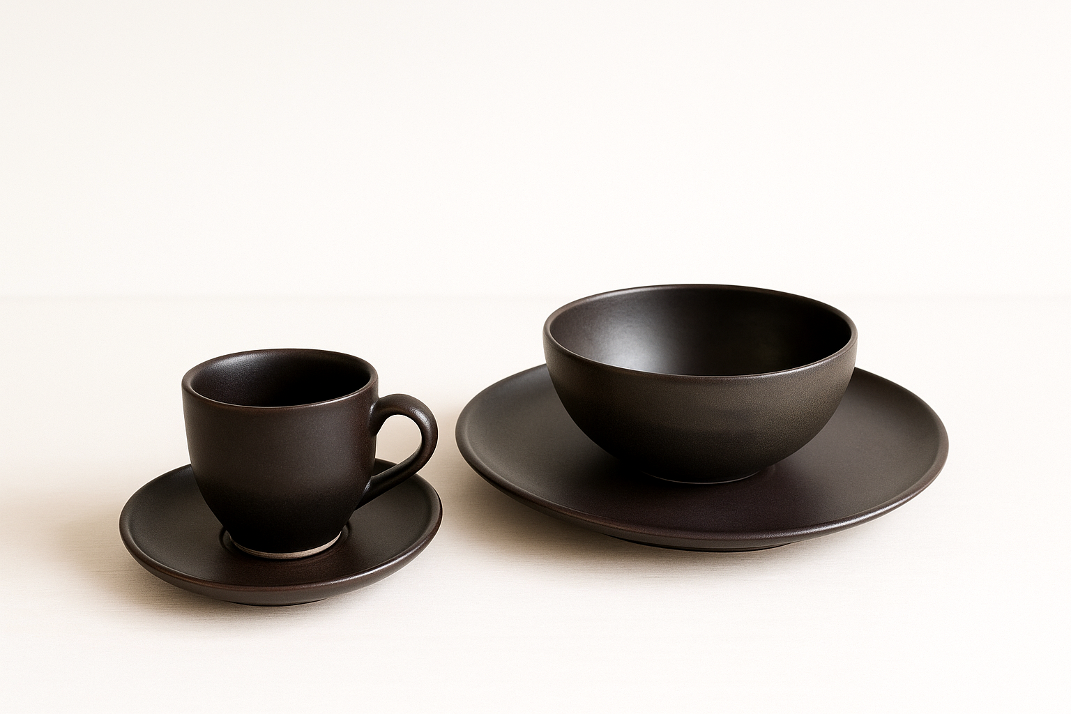 Duo de cerâmicas para café da manhã