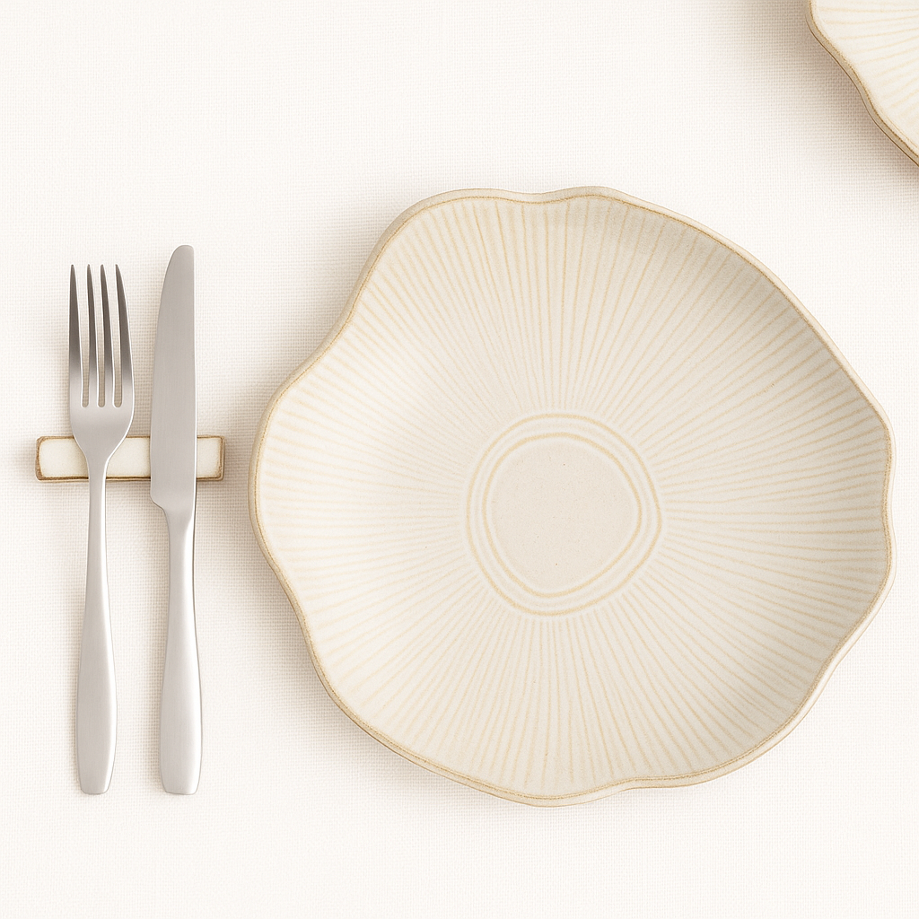 Pratos Cogumelo e descanso de talher